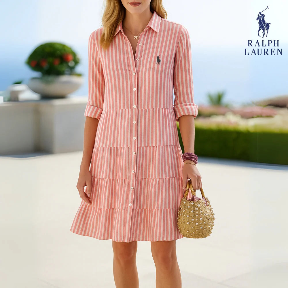 Buy 1, Get 2 + a Free Gift — Striped Shirt Dress by R. Ꮮаᴜгеn + Brie Tote Bag by R. Ꮮаᴜгеn