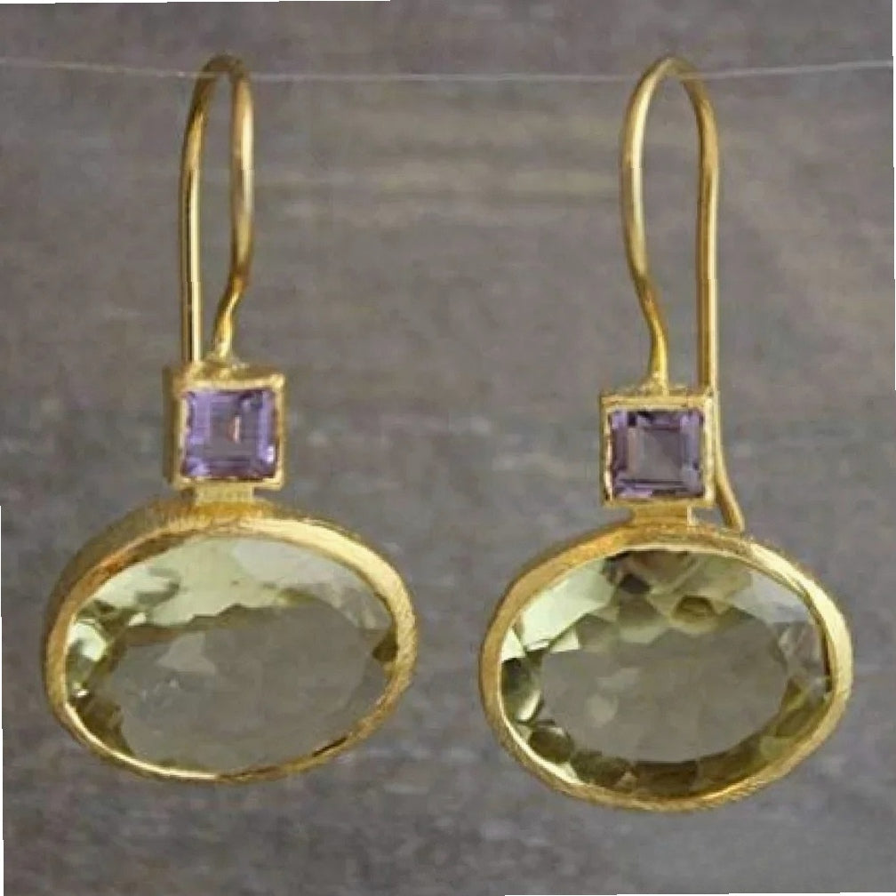 Retro gröna örhängen